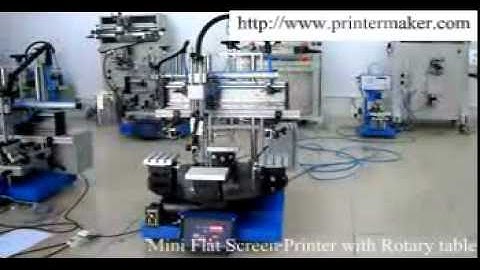 mini flat screen printer with rotary table,mini screen printer,mini silk screen printer