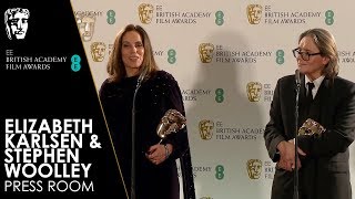 Elizabeth Karlsen & Stephen Woolley | Press Room Interview | EE BAFTA Film Awards 2019