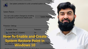 How To Enable and Create System Restore Point in Windows 10 | Tutorial in Urdu