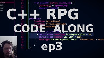 C++ Code-along Ep 3: Demo RPG Game | Base Character Level Up Method Delegation