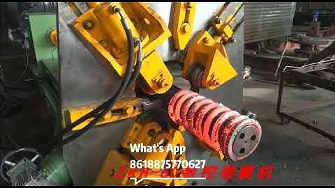 Hot coiling machine for making big size springs