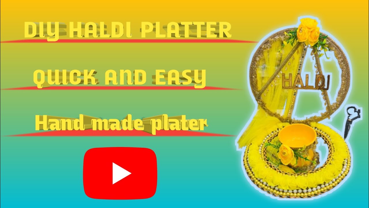 Hand Made Haldi Plater Easy To Make At Home In Low Budget | Diy Plater 