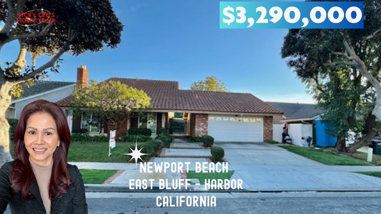 Home Tour | a $3,290,000 Home in East Bluff Harbor area Newport Beach California | Real Estate