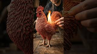 I Made A Chicken From Matchsticks Then Burned It