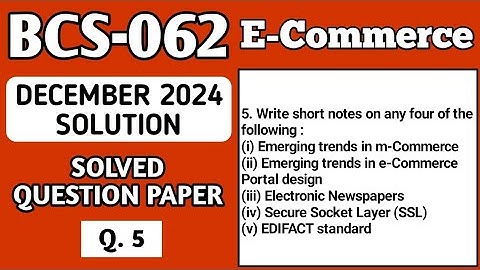 P5- 5(a), (b) | BCS 062 Dec 2024 Solution | BCS062 Solved Question Paper | Bcs62 Important Questions