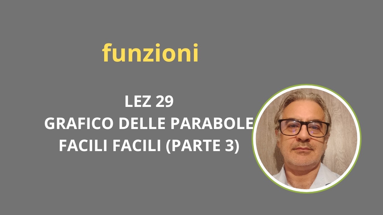 grafico di parabole e altre funzioni facili facili parte 3