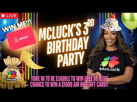 🔴 McLuck's 3rd Birthday — Jackpot Beauties Giveaway Event!