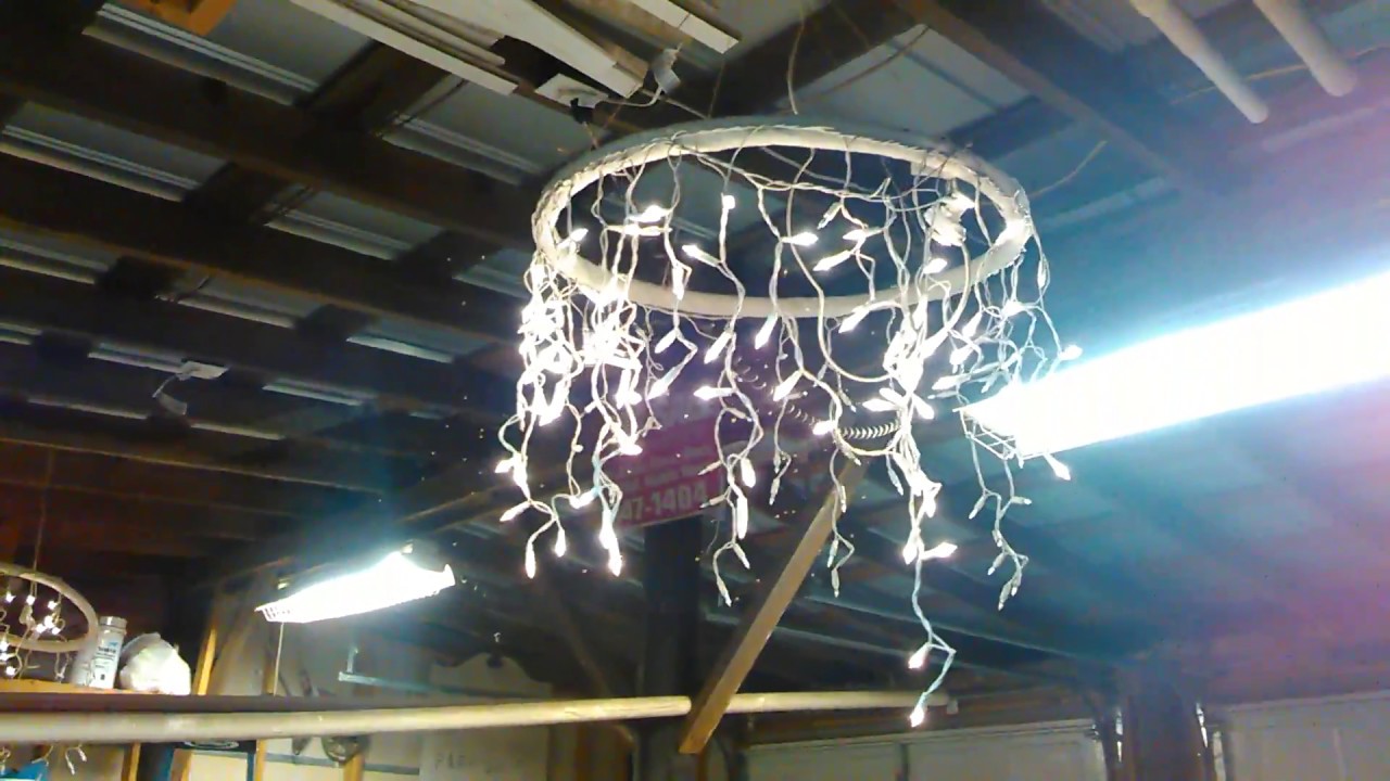 how to make Christmas light chandelier YouTube