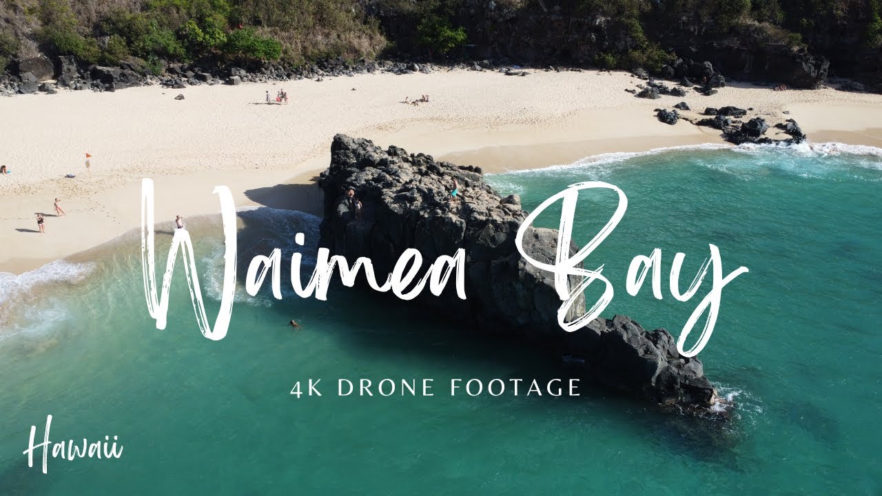 [4K] Waimea Bay - BEST BEACH IN HAWAII - 4K Drone Footage