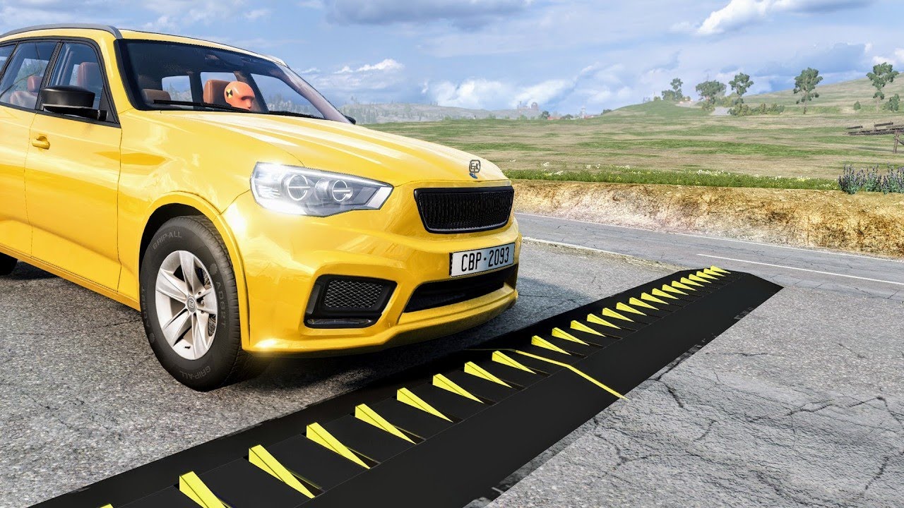 Spike Strip High Speed Crashes #79 – BeamNG Drive | CrashBoomPunk