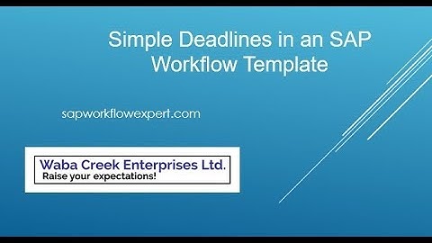 SAP Workflow Simple Deadlines