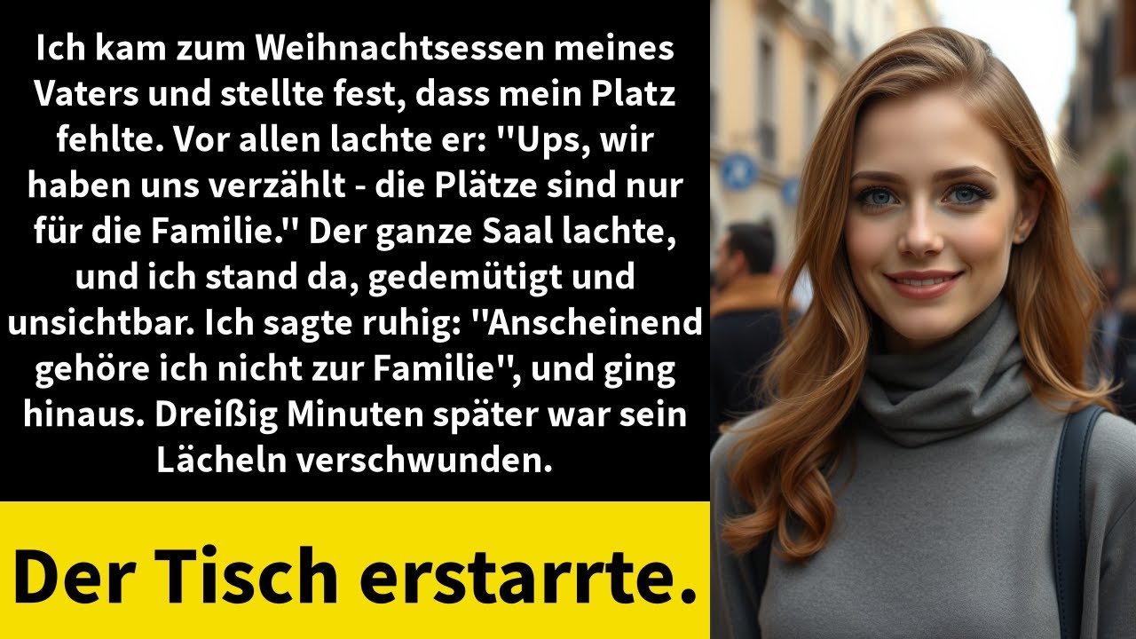 Beim Abendessen sagte Papa: "Gib dein Zimmer deiner Schwester oder verschwinde".