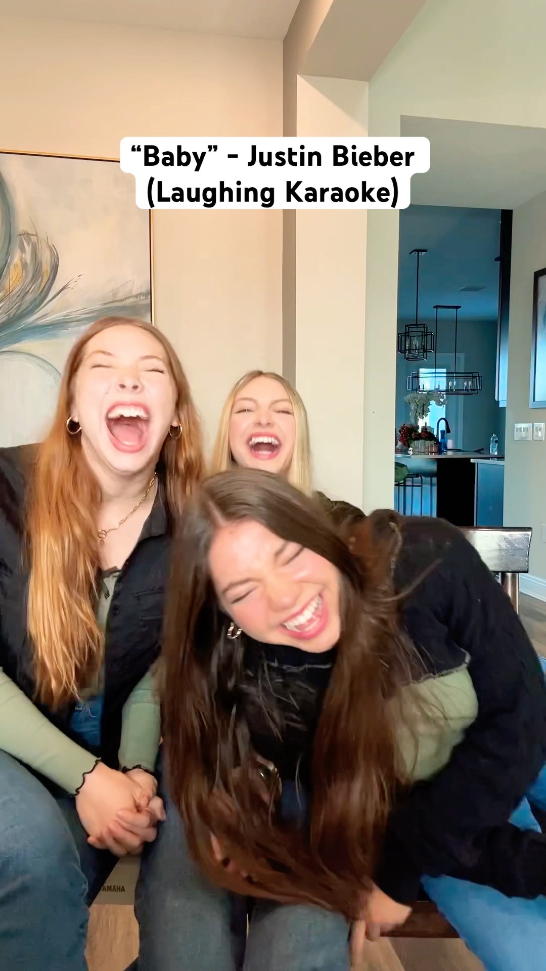 “Baby” Justin Bieber Laughing Karaoke Challenge ??? | Triple Charm #Shorts