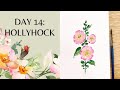 Day 14  watercolor hollyhock