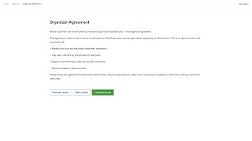 WordPress Campus Connect – Organizer Agreement