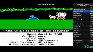 Oregon Trail Speedrun Former World Record(4:03:6)