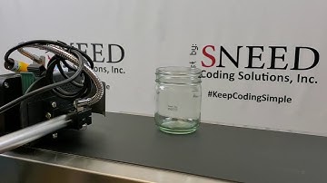 Meenjet M6 Automatic with JS12 Black Ink on Glass Jars