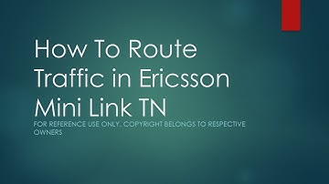 How to route traffic in Ericsson Mini Link TN from LTU to MMU using Ericsson Mini Link Craft