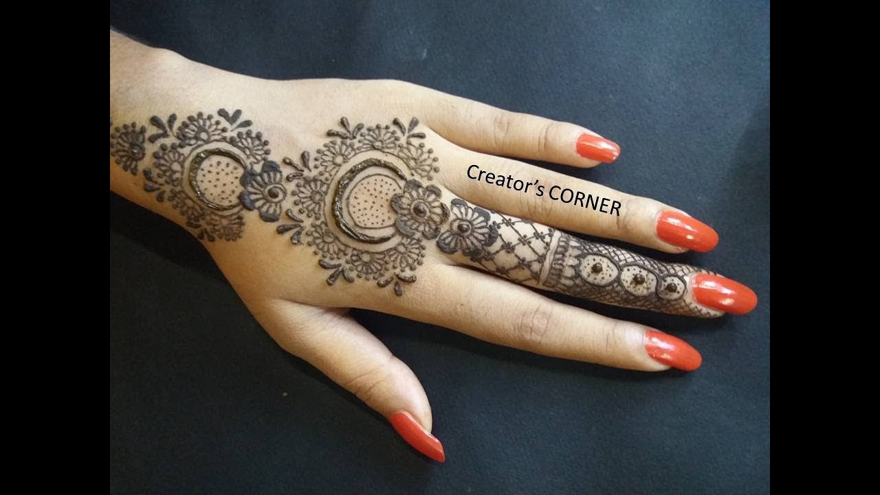 Modern Back Hand Mehndi Designs For Party Easy And Simple