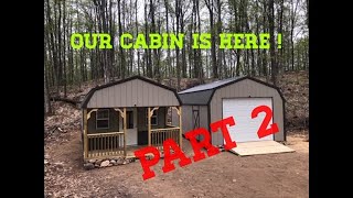 Delivery of a shed cabin Pt. 2  #karlsoffthegrid  #shedcabindelivery  #minicabindelivery #shedcabin