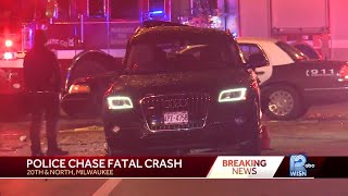 1 dead, 5 juveniles in custody after armed robbery turns to pursuit, crash in Milwaukee