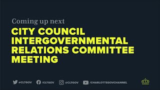 Intergovernmental Relations Committee meeting - February 15, 2021