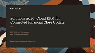 Cloud EPM for Connected Financial Close Update