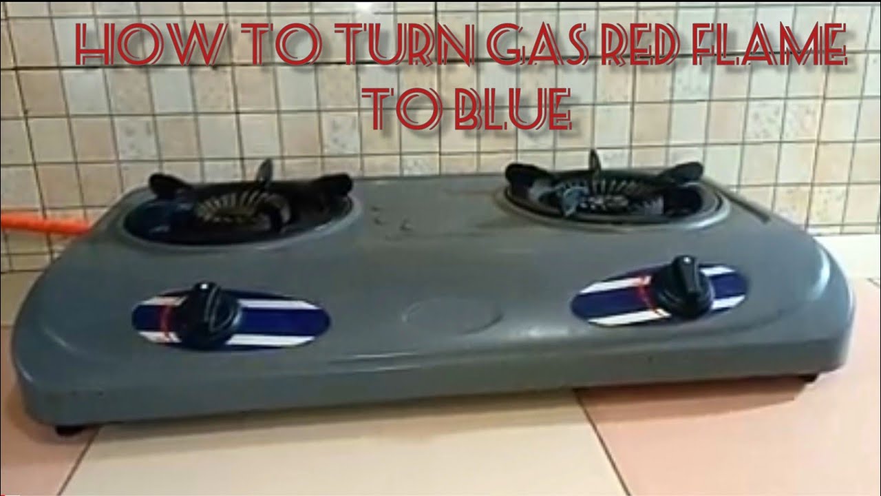 How to regulate gas red flame to blue flame. Airflow Adjustment YouTube