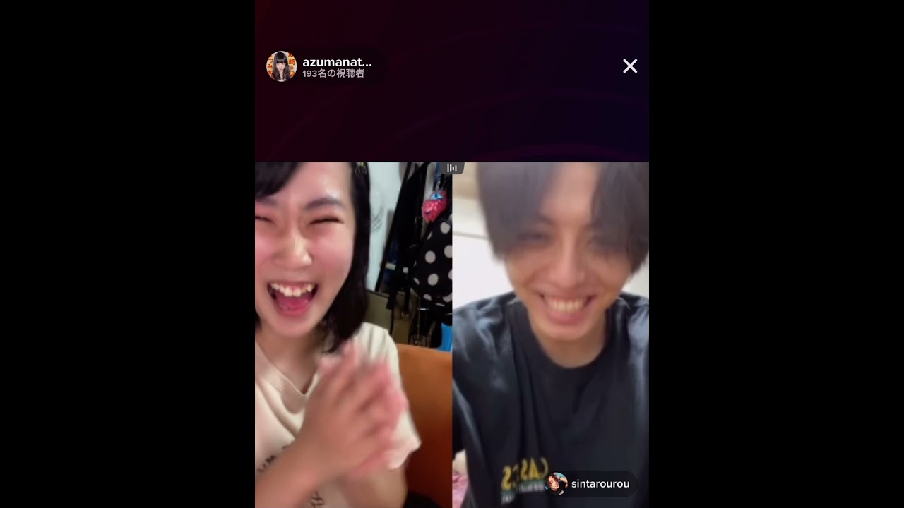 2021.06.28 なつみかん&しんたろー TikTok Live 恋人編