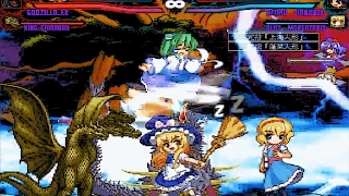 Mugen : Team Kaiju Vs Team Reimu Hakurei and Girl (Request)
