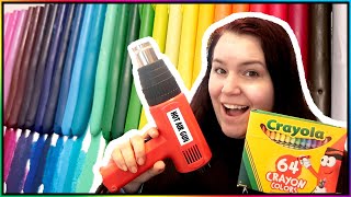 I tried to MELT CRAYONS to make CANVAS ART - Easy Art Hacks