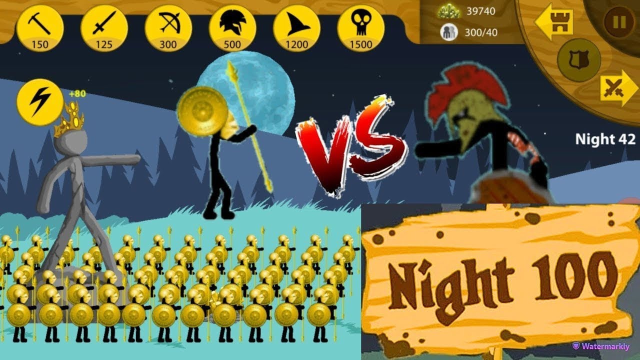Night 1 to100 | Stick War Legacy Vs Zombies