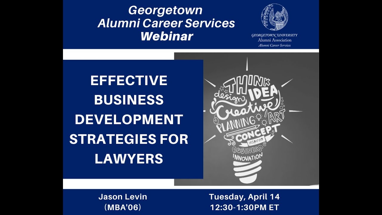 Effective Business Development Strategies for Lawyers