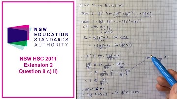 How to answer Q8 c) ii) of the 2011 HSC Mathematics Extension 2 exam