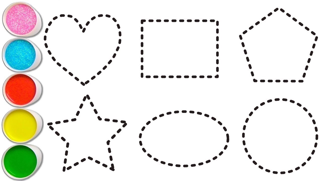 Shapes Drawing for Kids, Learn 2d Shapes, Colors for Toddlers, Preschool Learning Part - 28