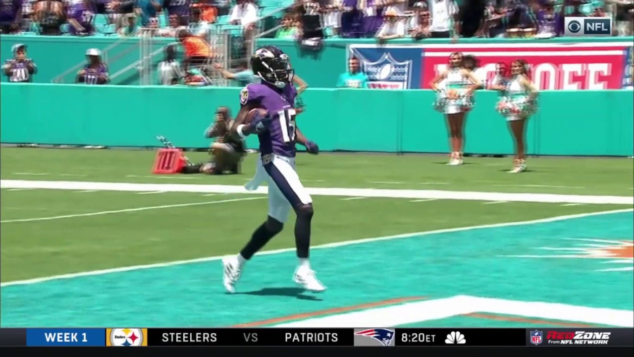 Hollywood Brown 83 Yard Touchdown | Ravens vs. Dolphins | NFL