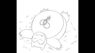 Jazmine Sleeping on Snorlax’s Belly (Animation Practice)
