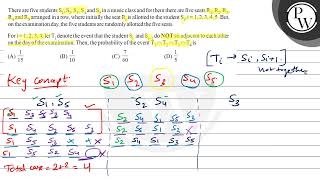 There are five students \( \mathrm{S}_{1}, \mathrm{~S}_{2}, \mathrm{~S}_{3}, \mathrm{~S}_{4} \) ...