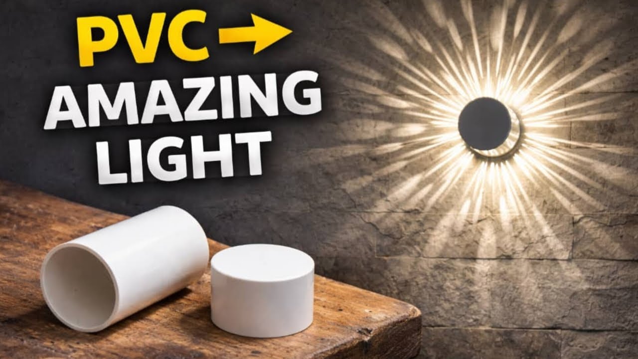 "DIY PVC Wall & Ceiling Lights – Turn Scrap Pipes into Stylish Lights!"