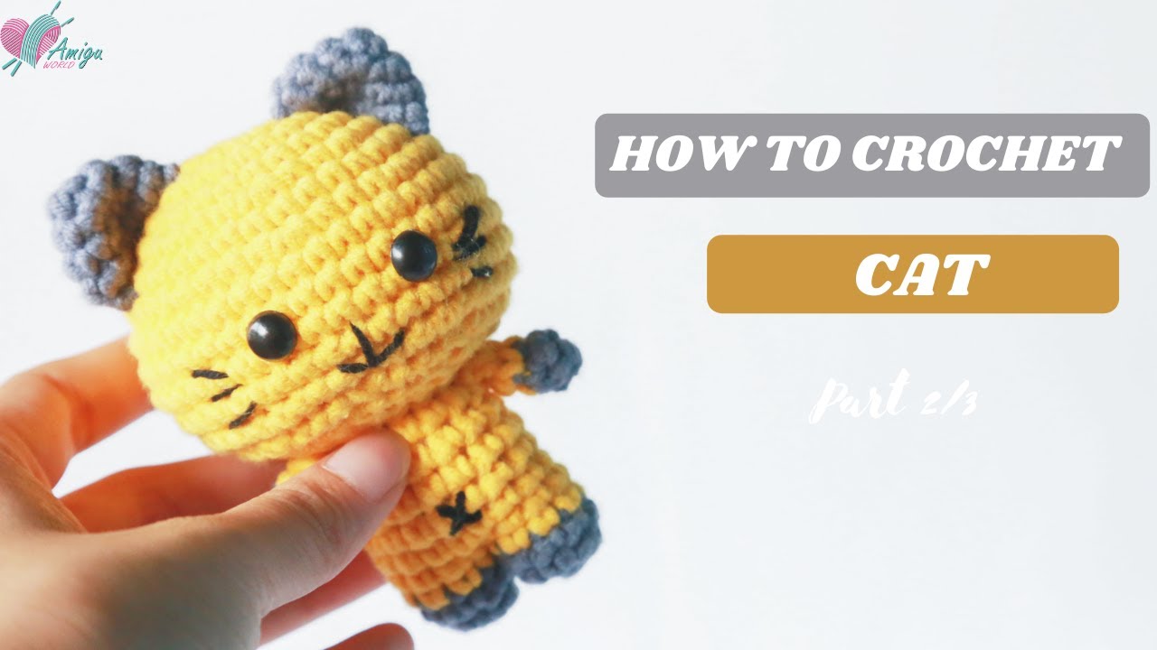 #286 | Tiny Cat Amigurumi Pattern (2/3) | How To Crochet Amigurumi Animal | AmiguWorld