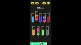 Water Sort Puzzle - level 45 walkthrough