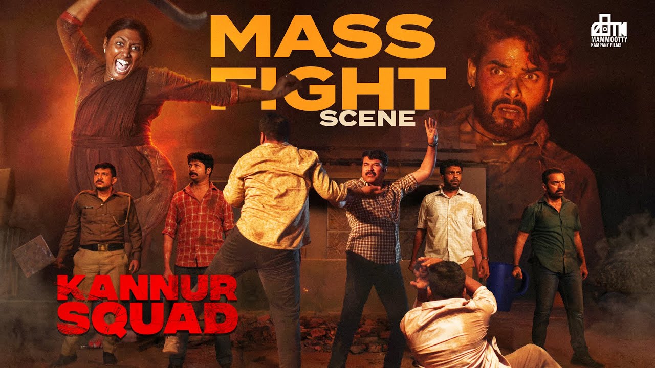 Mass Fight Scene | Kannur Squad Movie Scene | Mammootty