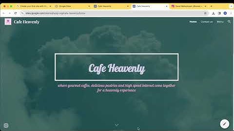 Creating a website using Google Sites