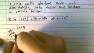 More Deriv P   Differentiability with Absolute Value