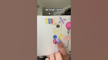 How to Paint a Button in 15 Sec Tutorial🪡#shorts #shortsart #art #painting #sewing #howtopaint #sew