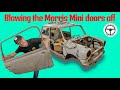 Morris Mini gets its doors blown off - full resto prep continues!