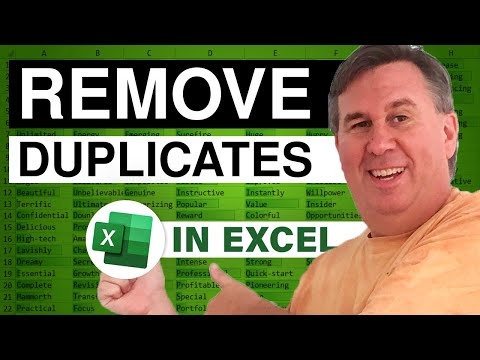 Excel  - Removing Duplicates - Episode 415