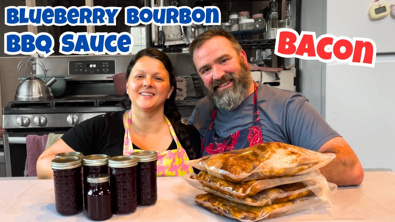 Alaska Homestead Cooking  BLUEBERRY BOURBON BBQ Sauce and Starting BACON - Lots of Laughs