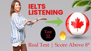 Practice CAMBRIDGE LISTENING IELTS | Test 22 | Real Test | Score Above 8