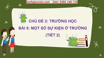 Giáo án powerpoint bài 5: Một số sự kiện ở trường | GA Tự nhiên và Xã hội 2 Cánh diều